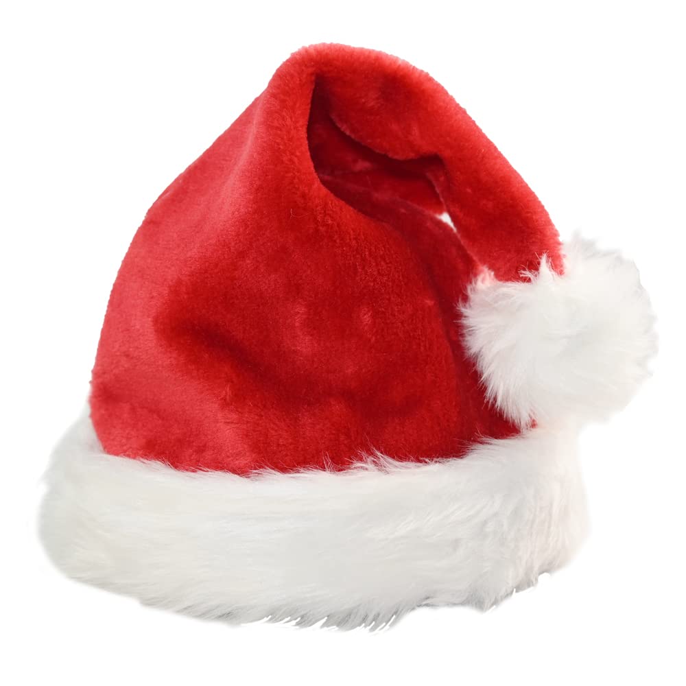 RAM ONLINE Deluxe Plush Christmas Santa Hat - Unisex Adult, Red 1