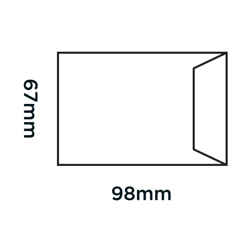 Blake Purely Everyday Gummed Catalogue Envelopes - 98 x 67 mm, 80 gsm, Manilla, Pack of 100 2