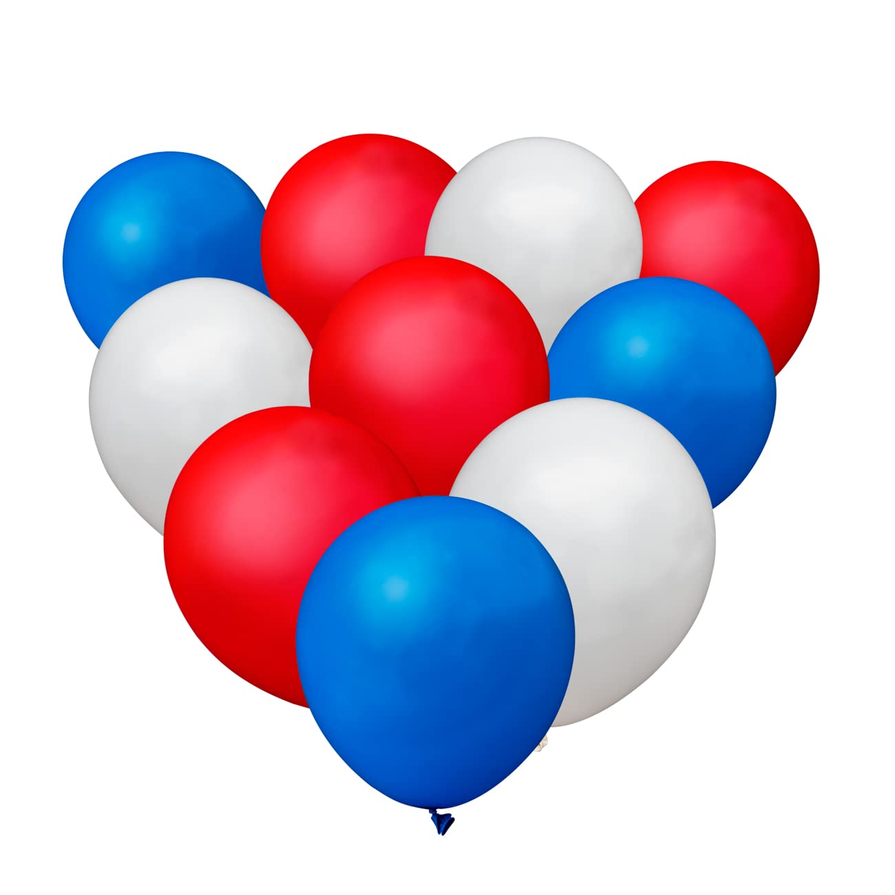 SHATCHI Red, White, Blue Balloons - 25 Pack | Latex | 12 Inch Inflated 1