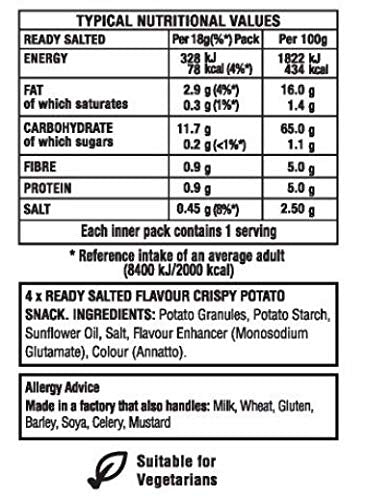 Walkers French Fries Flavour Crispy Potato Snacks Multipack 12 x 18g