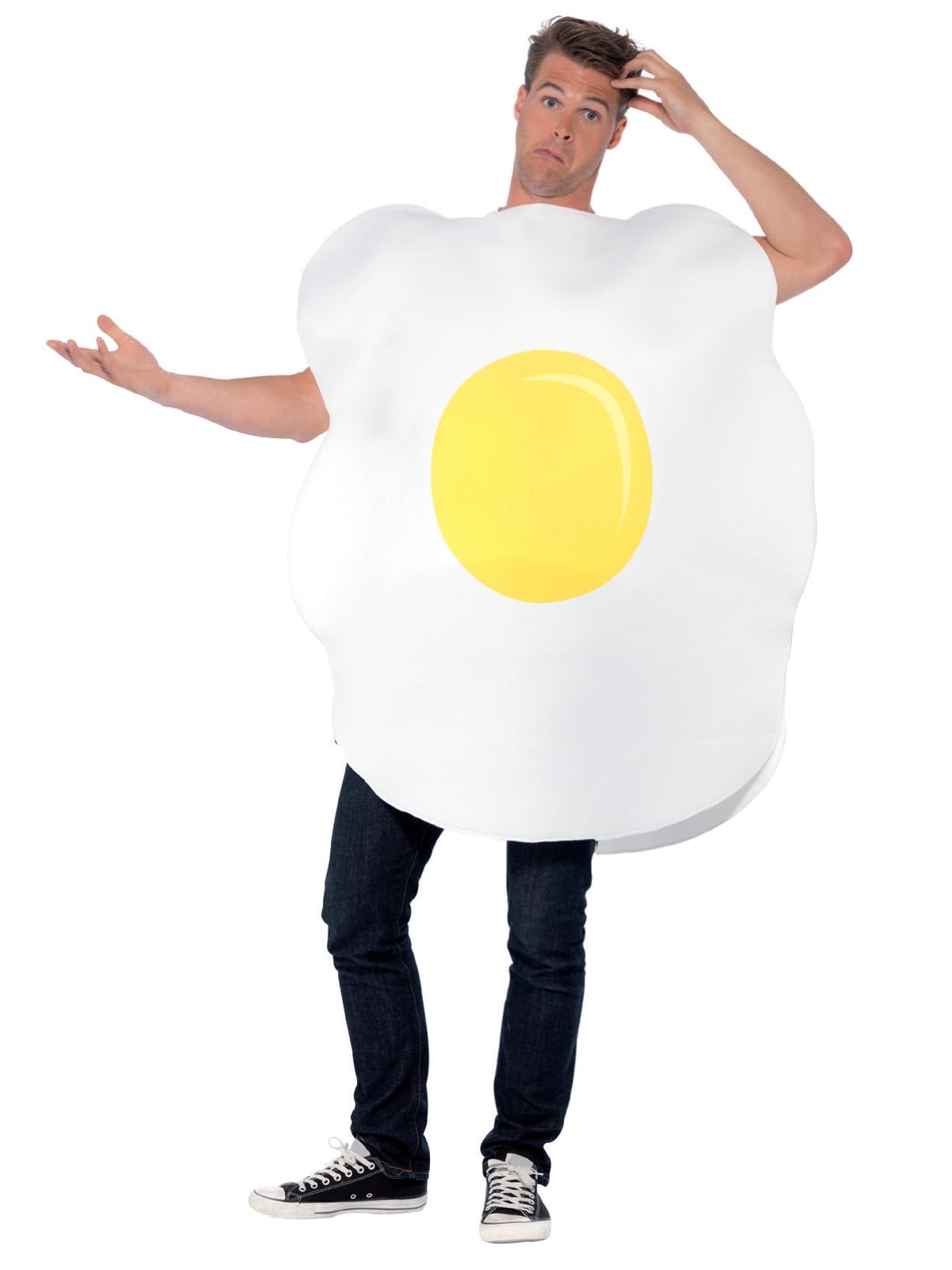 Smiffys Egg Costume - Funny Fancy Dress Tabard | Unisex Adult One Size 1