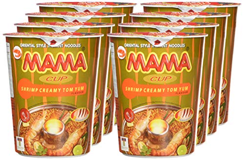 Mama Instant Cup Noodle Creamy Shrimp Tom Yum Flavor 70g - Pack of 12