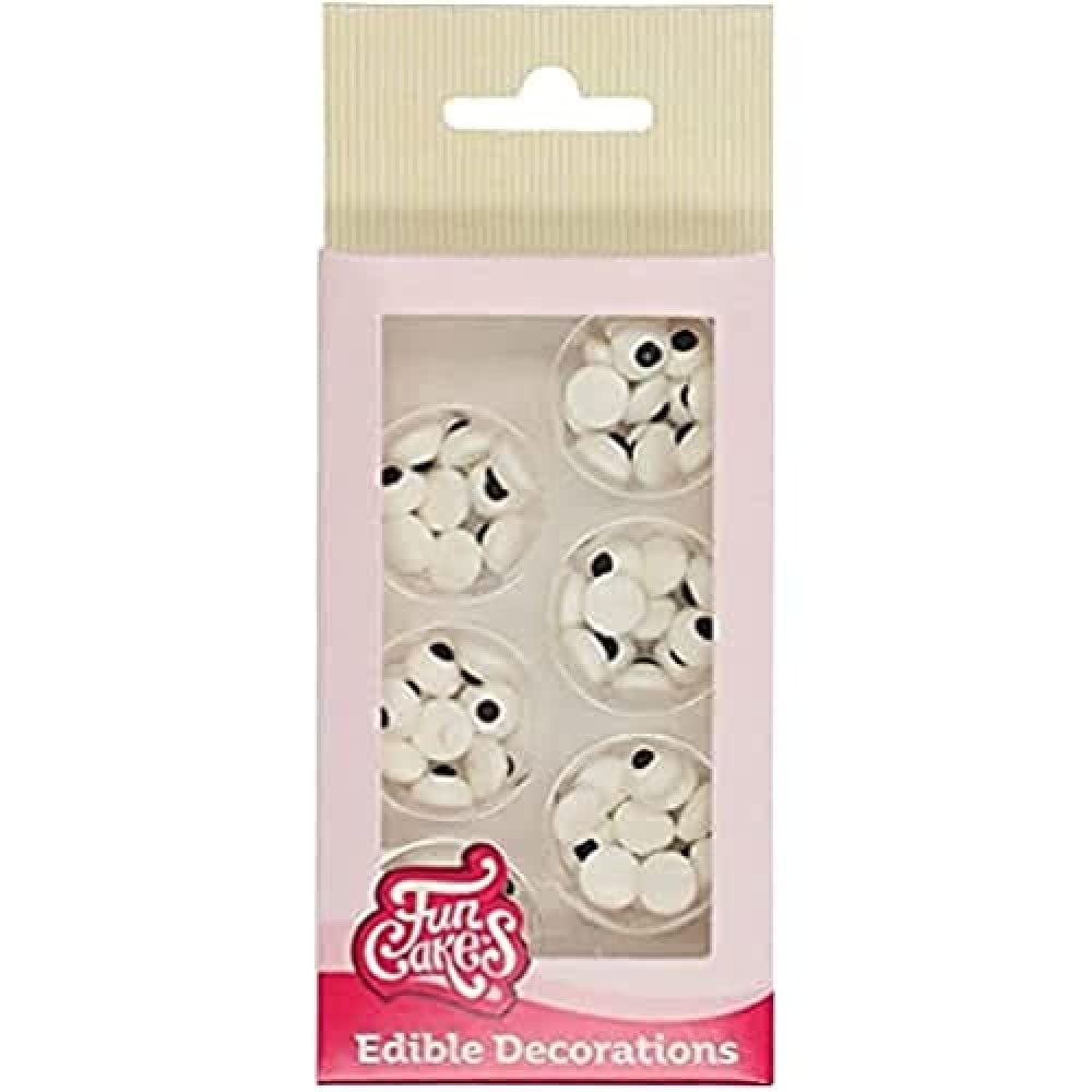 FunCakes Candy Eyeballs - Ready to Use Edible Cake Decorations | 64 Pieces | Gluten Free