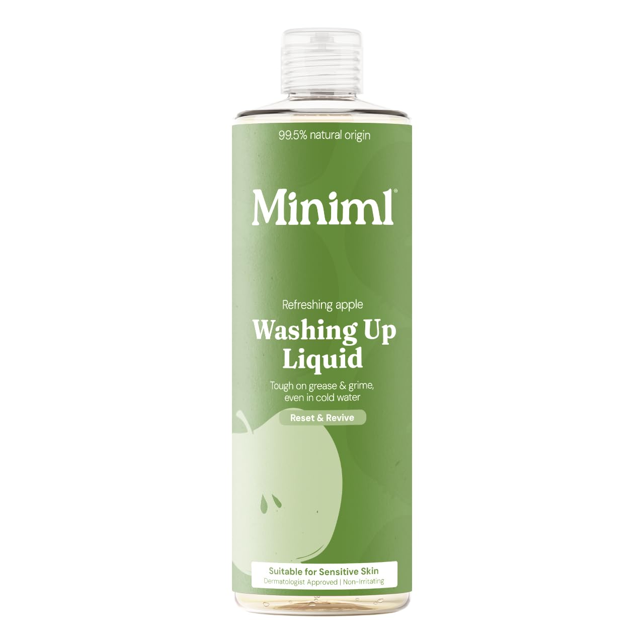 Miniml Washing Up Liquid - Apple Scent, Plant Based Vegan Dish Soap | 400ml 1