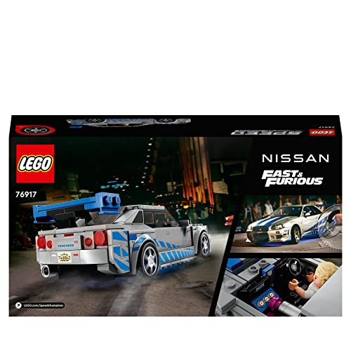 LEGO Speed Champions Nissan Skyline GT-R (R34) Race Car - 319-Piece Building Set for Ages 9+