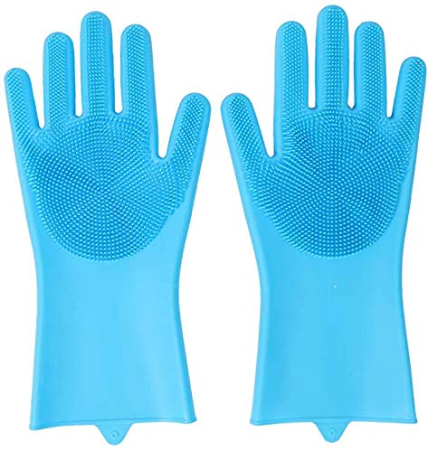 Taylor & Brown Reusable Silicone Cleaning Gloves - Food Grade, Heat Resistant up to 160°C | Blue