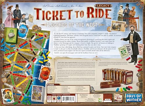 Days of Wonder Ticket to Ride Legacy - Legends of the West Board Game 3