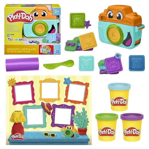 Play-Doh Photo Fun Toy Camera Starter Set - Squeeze & Stamp Animal Faces for Ages 2+