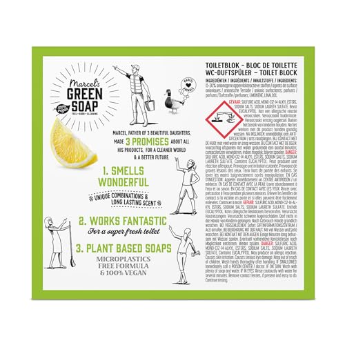 Marcel's Green Soap - Lemon & Ginger Toilet Block Fragrant Freshener