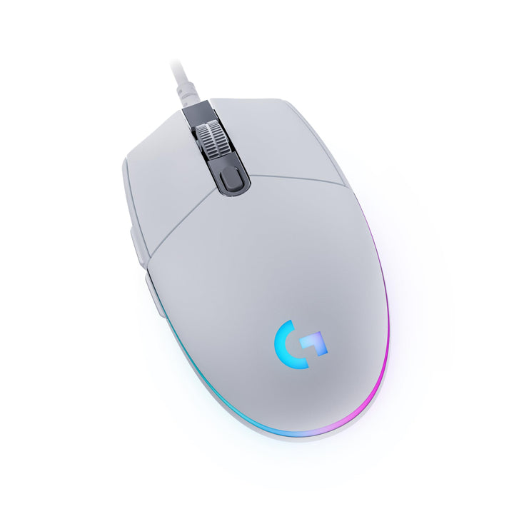 Logitech G203 LIGHTSYNC Gaming Mouse - 8K DPI, 6 Programmable Buttons, RGB Lighting, Lightweight Design - White