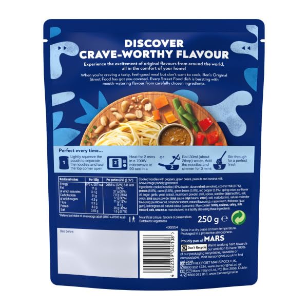 Ben's Original - Street Food Spicy Indonesian Style Noodles Ready Meal (6 x 250g) 7