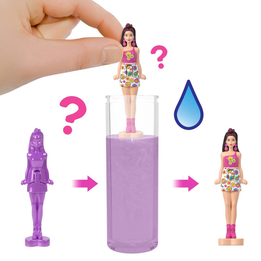 Barbie Mini Barbie Land 5er-Pack Pop Reveal-Puppen – 1,5 Zoll große Sammlerpuppen für Kinder ab 4 Jahren 4