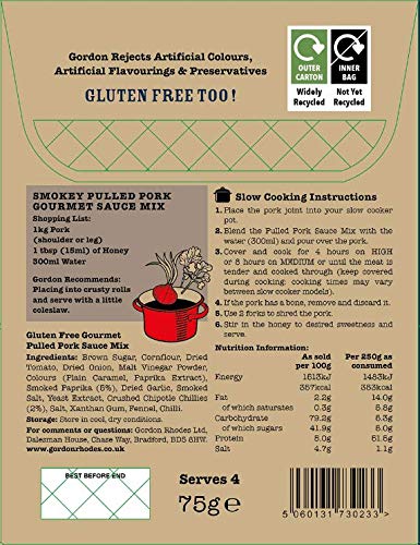 Gordon Rhodes - Pig Easy American Style BBQ Pulled Pork Gourmet Recipe Sauce Mix