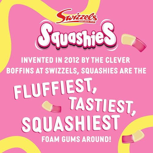 Swizzels Squashies Sweets - Rhubarb & Custard Flavour (120g)