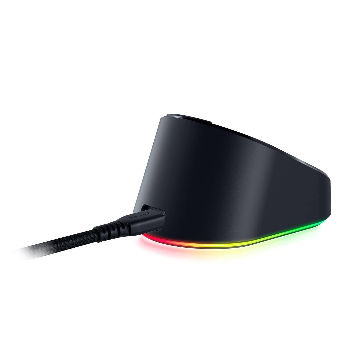 Razer Mouse Dock Pro & Charging Puck - Magnetic Wireless Charging Dock with 8K Hz Transceiver for PC Gaming 8