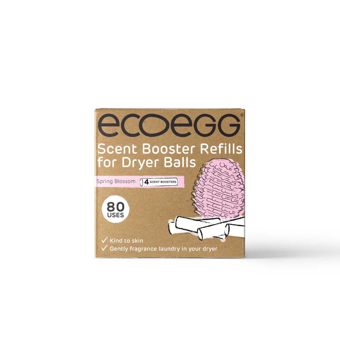 Ecoegg Dryer Egg Fragrance Sticks Refills - Spring Blossom Scent | 4 Count | Reduces Drying Time