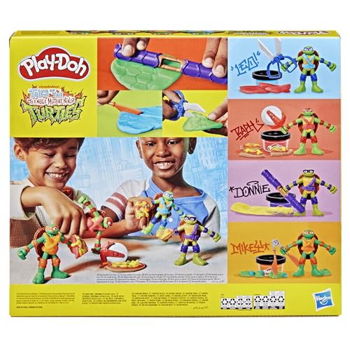 Play-Doh Teenage Mutant Ninja Turtles Cowabunga Creations Playset with 8 Colors 13