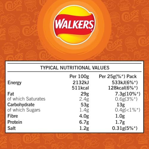 Walkers Roast Chicken Crisps Multipack 6x25g 4