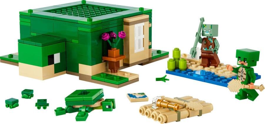 LEGO Minecraft Das Turtle Beach House – Bauset mit Turtle Warrior, Drowned &amp; Turtles für Kinder ab 8 Jahren 4