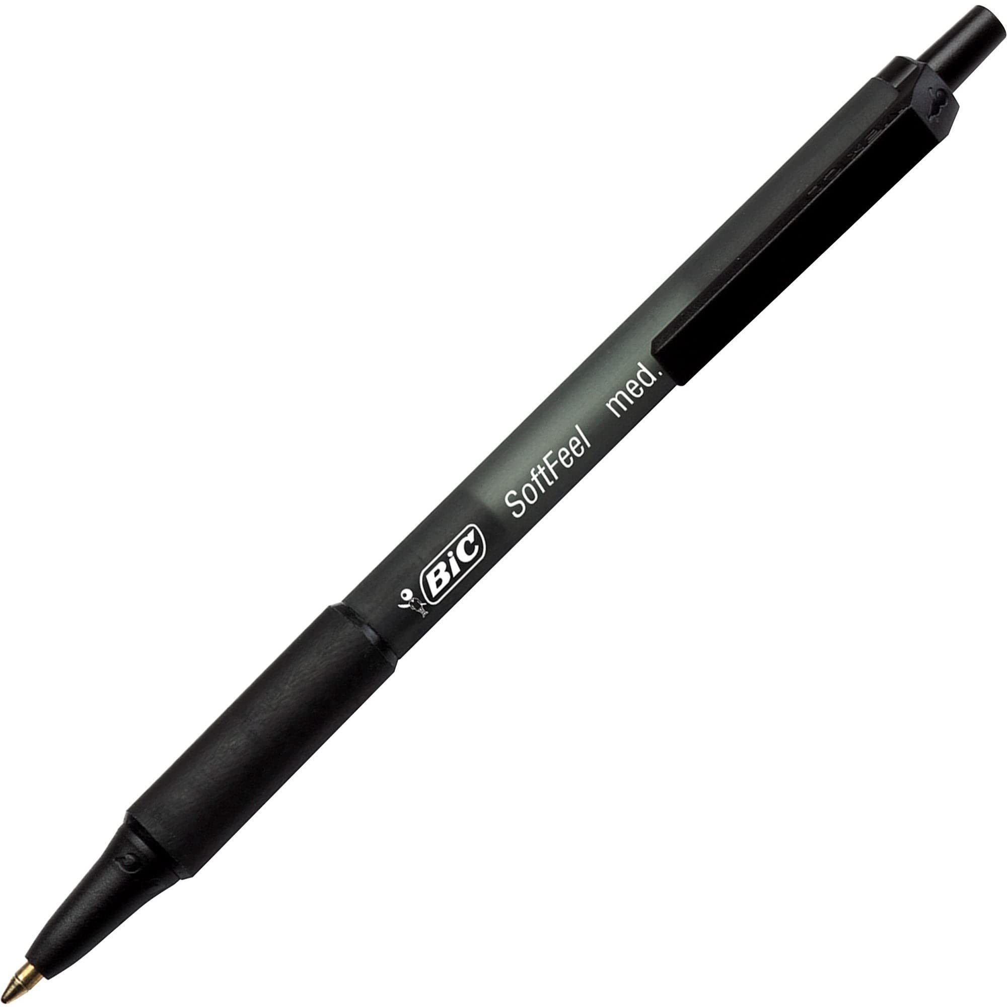 BIC Soft Feel Retractable Ballpoint Pens - Black Ink, Medium 1.0mm Point, Comfort Grip, 12 Pack 5