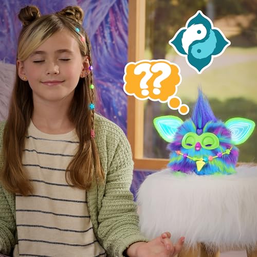 Furby Galaxy Glow in the Dark Interactive Plush Toy - English Version, 6+ Years