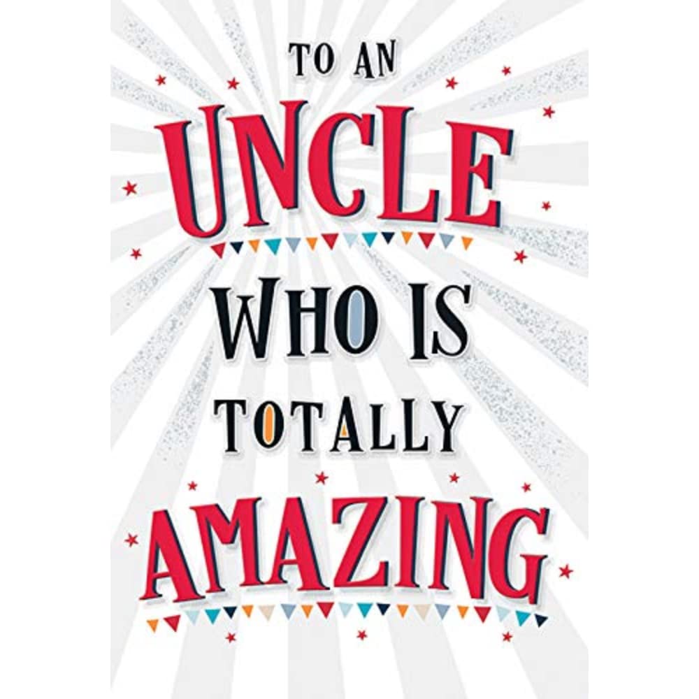 Piccadilly Greetings Amazing Uncle Birthday Card | 7 x 5 Inches | Grey