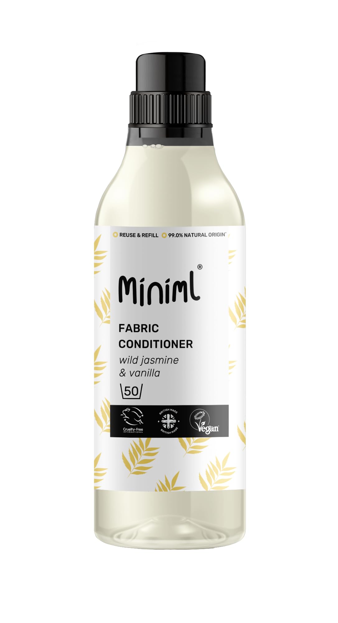 Miniml - Fabric Softener & Conditioner 1L Bottle - Wild Jasmine & Vanilla 1