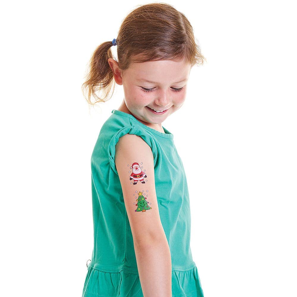 Baker Ross Christmas Chums Temporary Tattoos - Pack of 80 Assorted Festive Designs 2