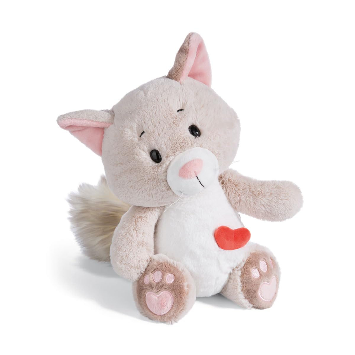 Nici Love Cat Fluffy Stuffed Animal 25cm Gray Sustainable Plush Toy for Kids & Adults | Model 49407 1