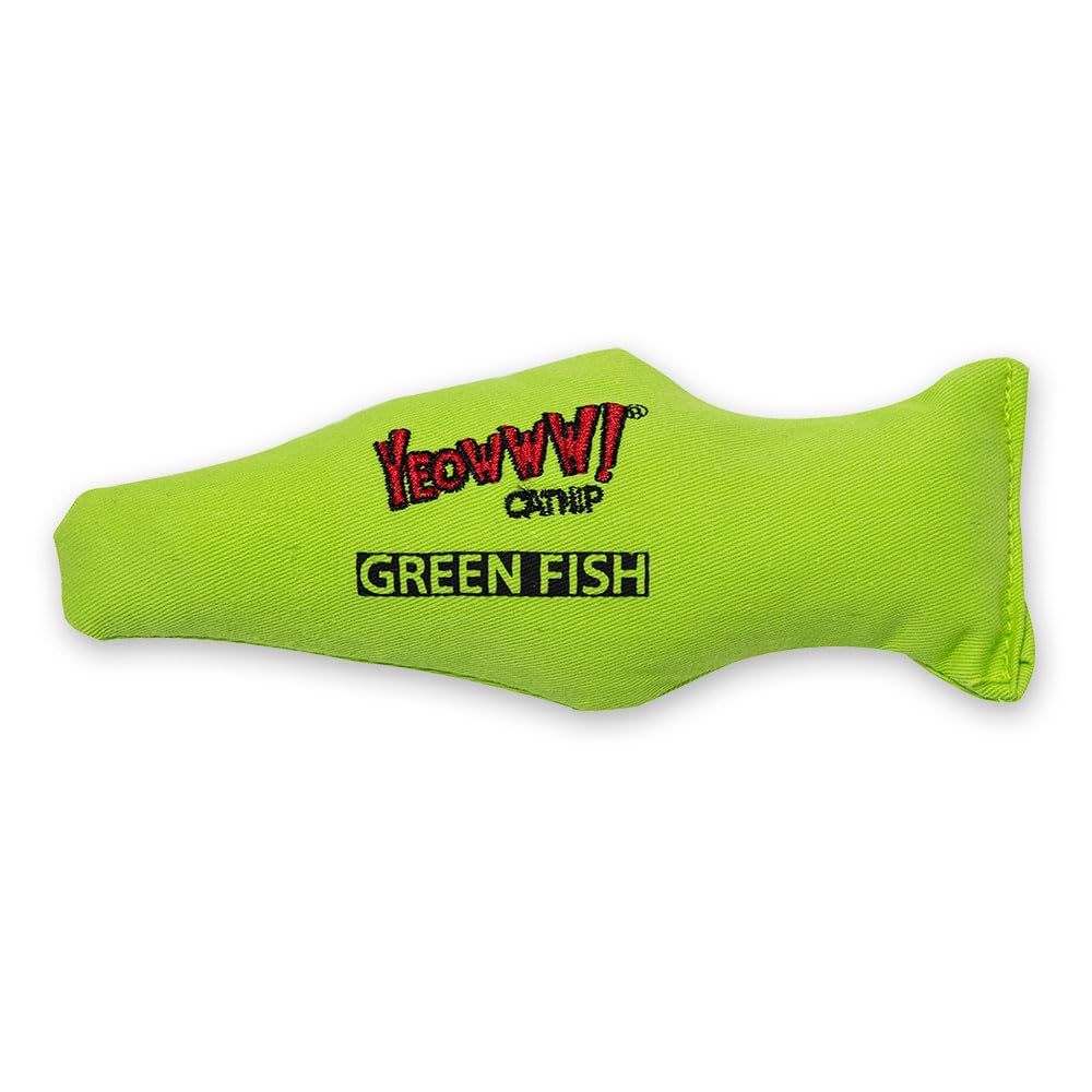 YEOWWW Fish Cat Toy - 100% Organic American Catnip Filling | Heavy Duty Cotton