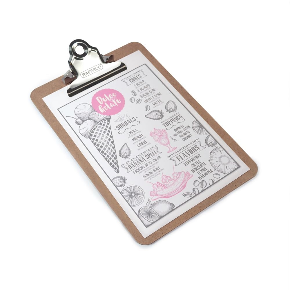 RAPESCO Heavy Duty Hardboard Clipboard A4+ Brown VHBCB003 | 250 Sheet Capacity 2