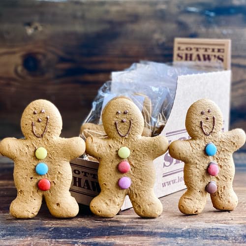 Lottie Shaw's Pack of 4 Individually Wrapped Gingerbread Men with Belgian Chocolate & Smarties 2