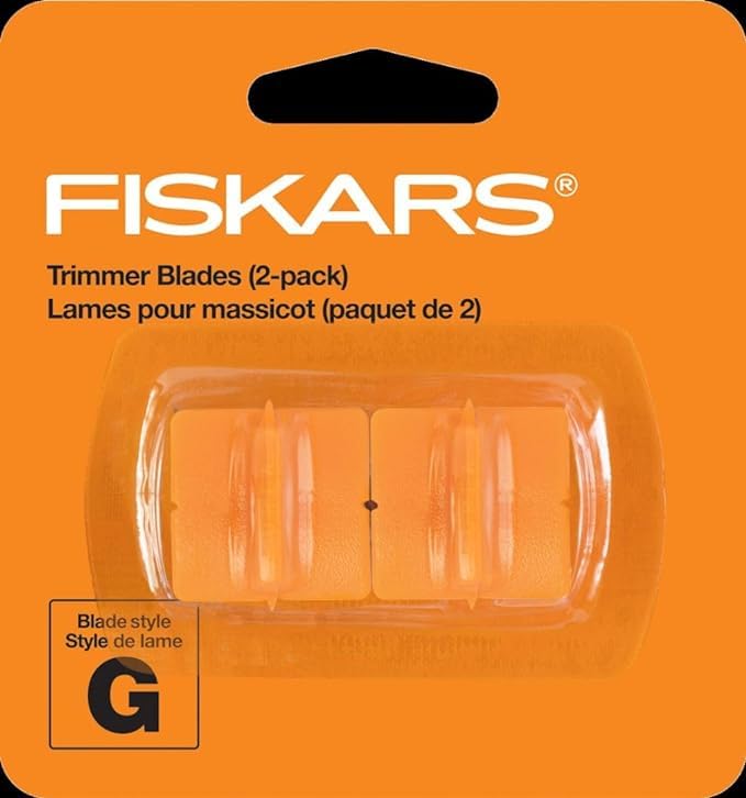 Fiskars Spare Trimmer Blades - Straight Cutting, 2 Pieces | Stainless Steel | Orange 5
