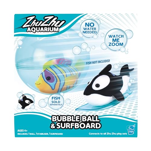 John Adams Zhu Zhu Pets Aquarium Bubble Ball & Surfboard Playset for Ages 4-10 2