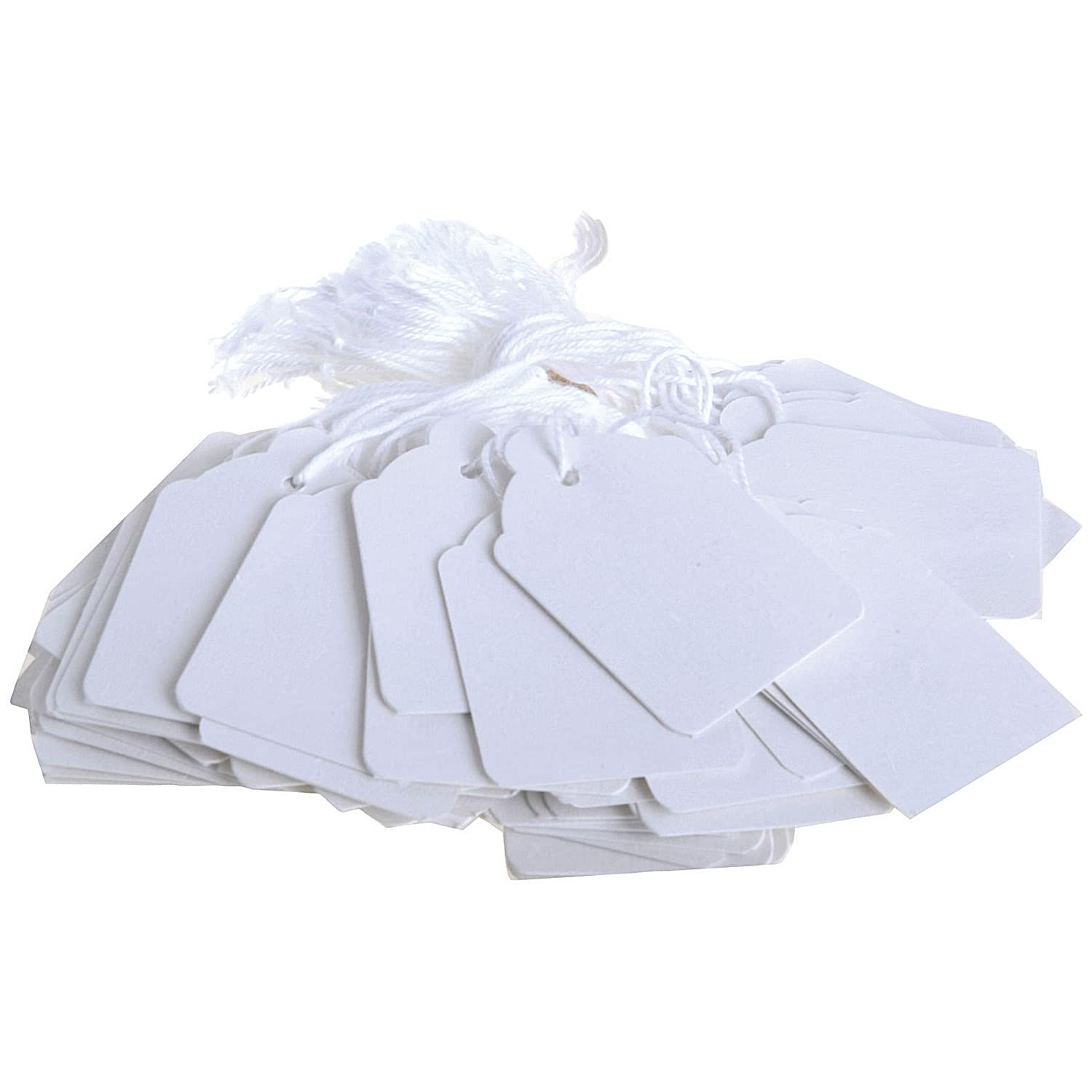 Q-Connect Strung Ticket Pricemarker Labels - 48x30mm White Paper | Pack of 1000 KF01620
