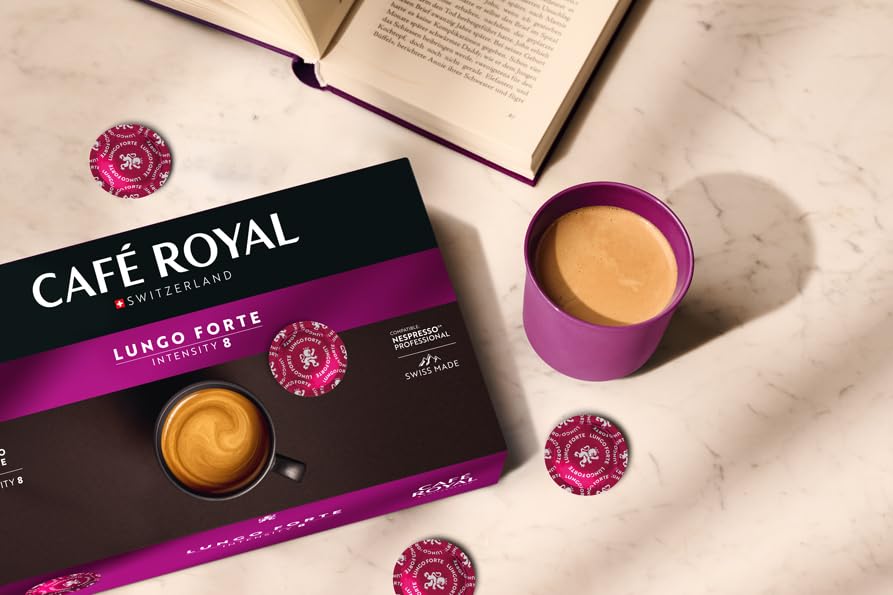 Café Royal Professional Pads, Lungo Forte, 50 Pods, 100% Arabica, Compatible with Nespresso Professional Machines