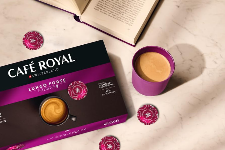 Café Royal Professional Pads, Lungo Forte, 50 Pods, 100% Arabica, Compatible with Nespresso Professional Machines