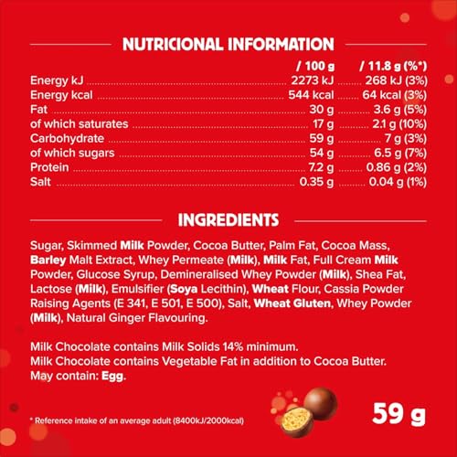 Maltesers Mini Reindeers Gingerbread Flavour Milk Chocolate Treats 59g