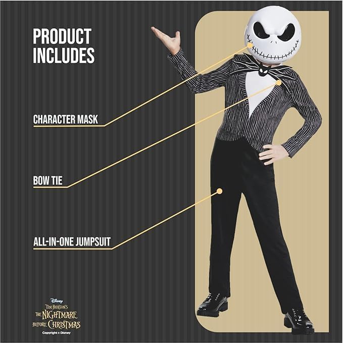 Disney Jack Skellington Costume - Kids Size 2