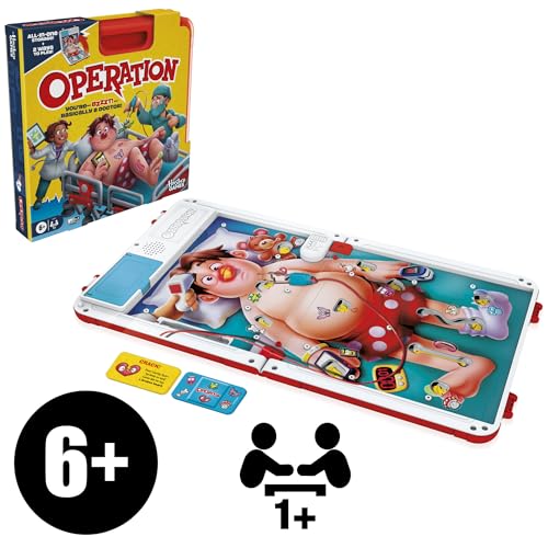 Hasbro Gaming Operation Electronic Board Game with All-in-One Carrying Case 8