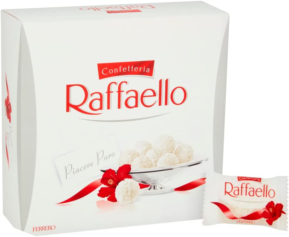 Ferrero Raffaello Pralines, White Chocolate Coconut Almond Confectionery, 400g