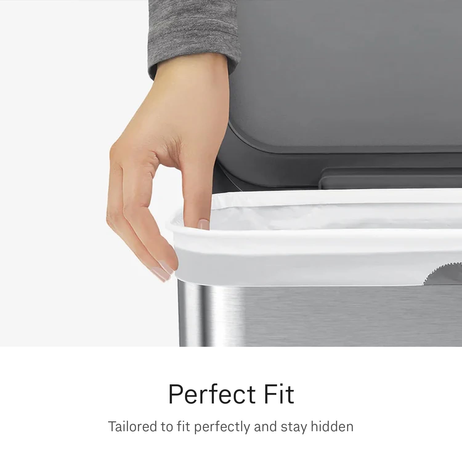 simplehuman Code R Bin Liners - Custom Fit, 10L Capacity, 100 Count | 50% PCR Plastic 2