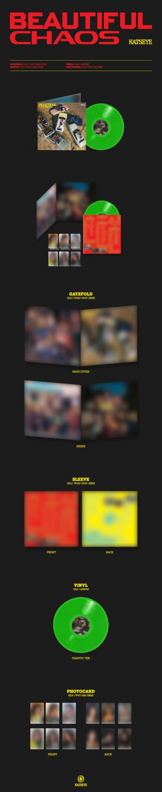 KATSEYE - Beautiful Chaos [VINYL] Neon Lime 5