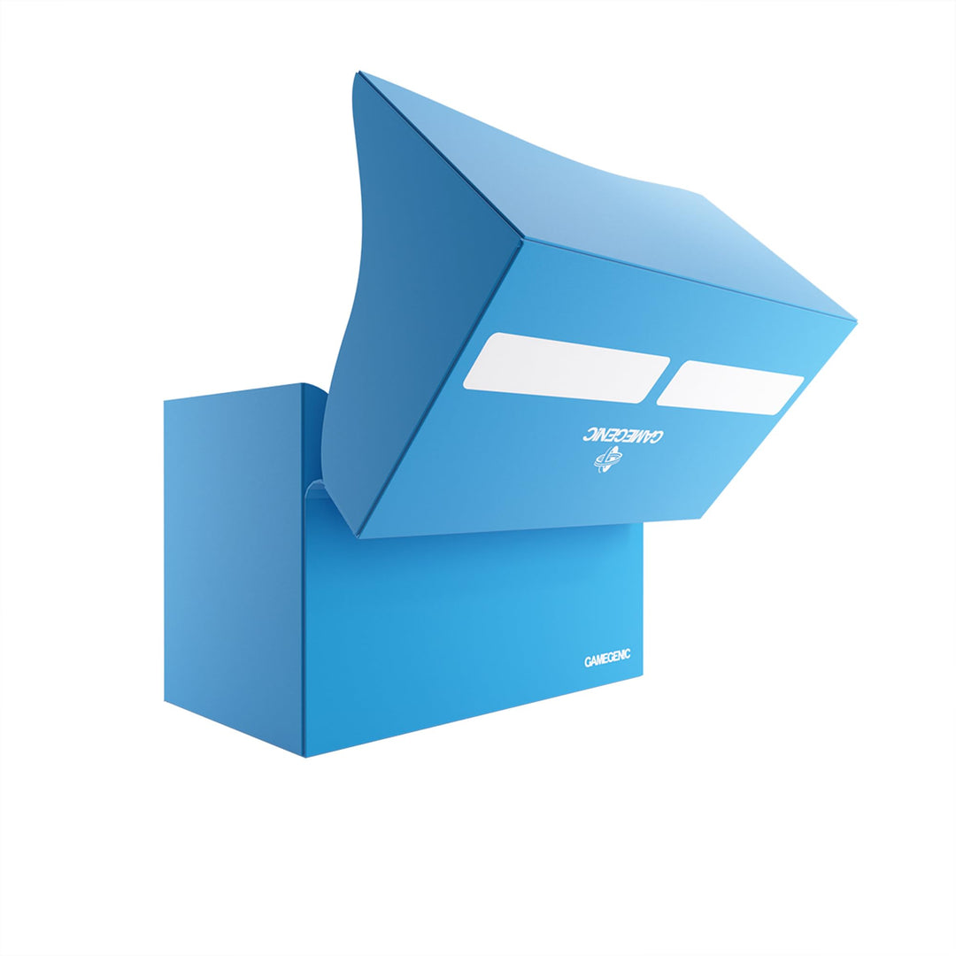 Gamegenic Double Deck Holder 200+ XL Blue Card Storage Box with Cobra Neck Technology