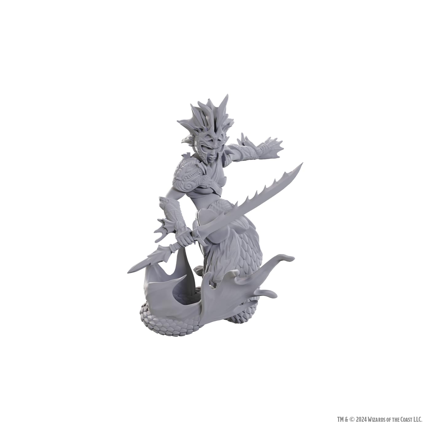 WizKids Nolzur's Marvelous Miniatures - Merfolk Scout | Primed Plastic Figure