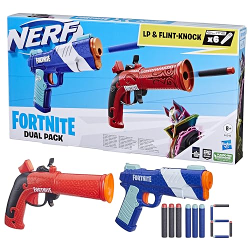Nerf Fortnite Dual Pack - 2 Blasters & 6 Elite Darts for Outdoor Play 6