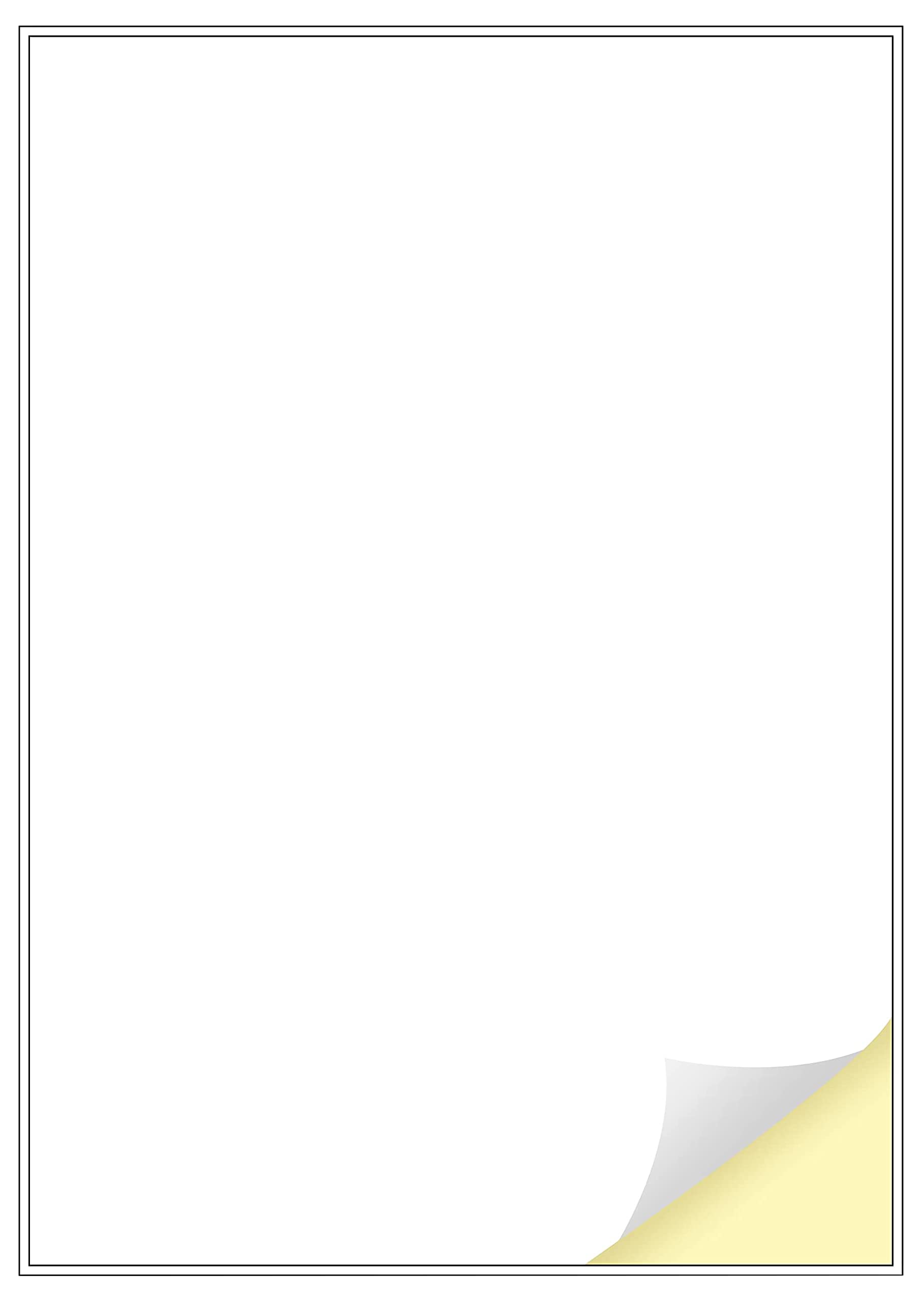 Creavvee Printable White Sticker Paper Labels - 1 Label per Sheet, 25 A4 Sheets | Inkjet/Laser Compatible 1