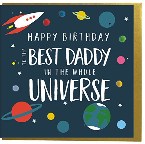 Claire Giles Greeting Cards Pom Pom Happy Birthday Card for Daddy | 150x150mm | Blank Inside 2