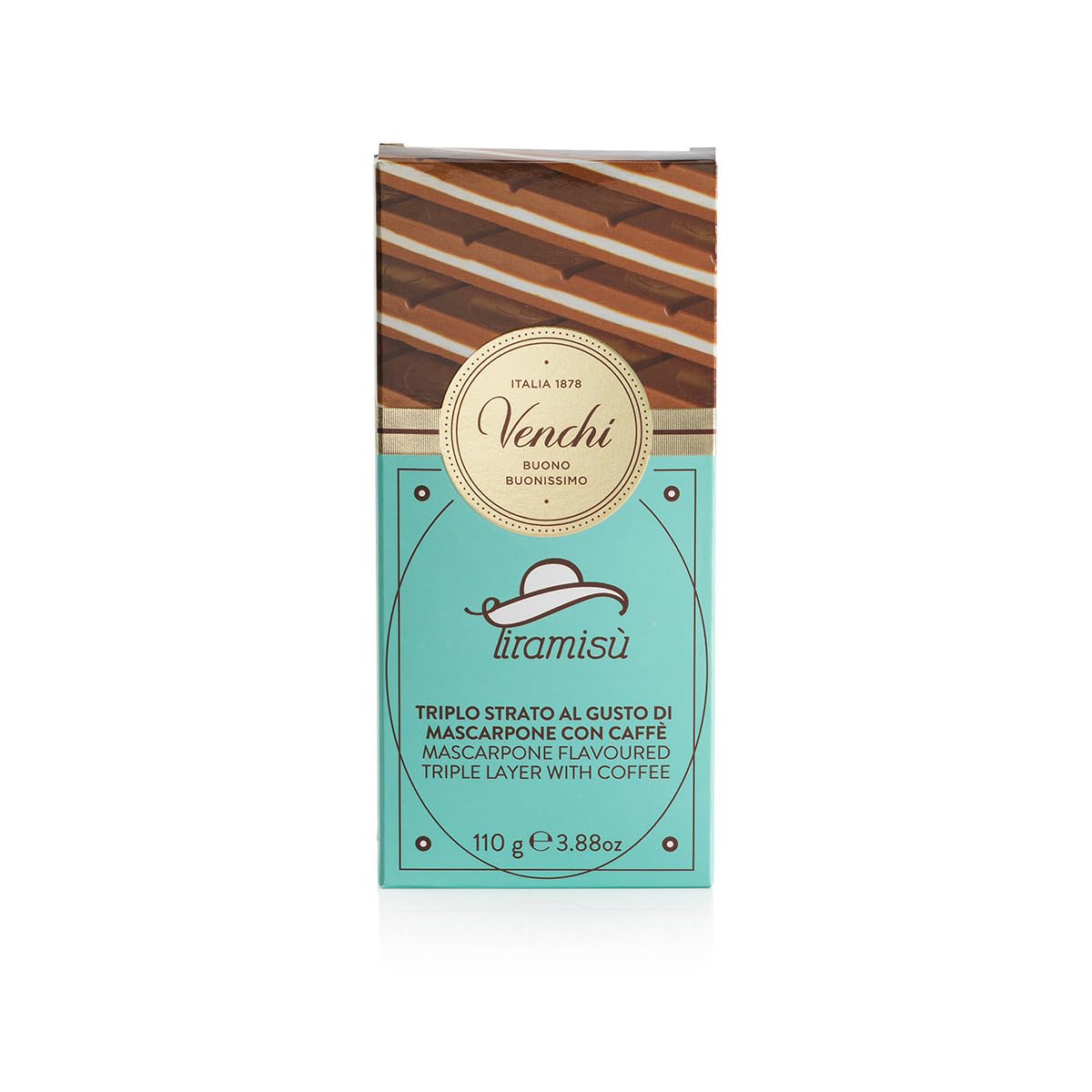 Venchi - Tiramisù Chocolate Bar, 110g Mascarpone Flavoured Chocolate with Coffee 7