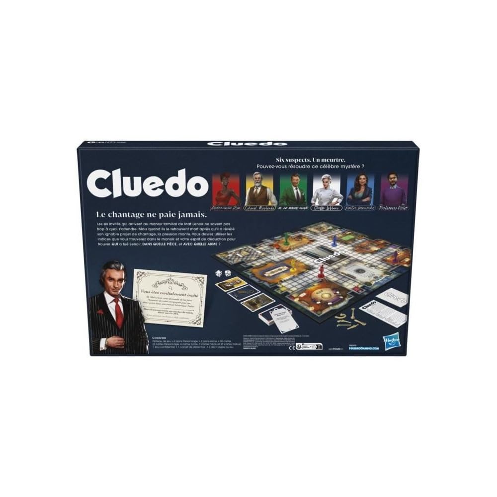 Hasbro Gaming Cluedo Family Board Game for 2-6 Players, Ages 8+ 12